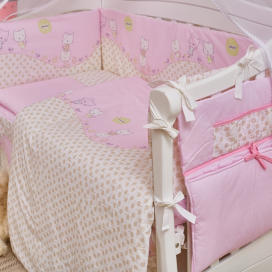 Постельный комплект 7 эл Twins Comfort New 4051-C-116, Игрушки розовые, розовый