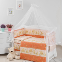Постельный комплект 7 эл Twins Comfort New 4051-C-118, Игрушки терракотовые, терракотовый