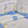 Постельный комплект 7 эл Twins Comfort New 4051-C-120, Горошки голубые, голубой