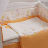 Постельный комплект 7 эл Twins Comfort New 4051-C-121, Горошки оранжевые, оранжевый