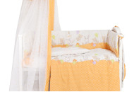 Постельный комплект 7 эл Twins Comfort New 4051-C-121, Горошки оранжевые, оранжевый