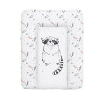 Пеленальный матрас Cebababy 50x70 Retro Autumn W-143-000-640, Raccoon, белый
