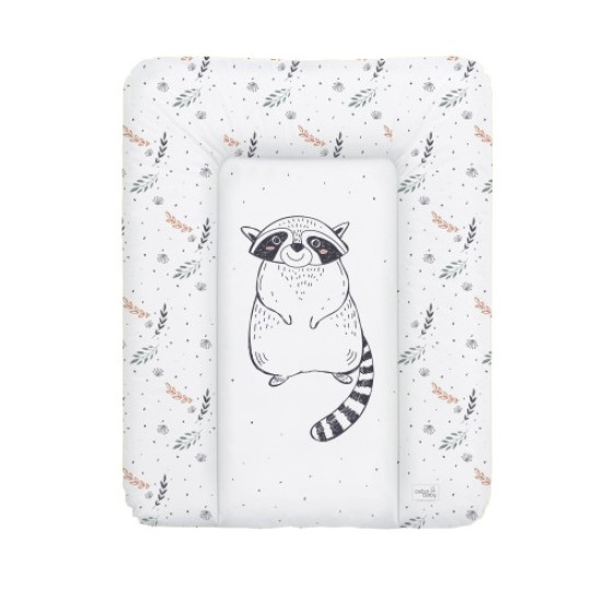 Пеленальный матрас Cebababy 50x70 Retro Autumn W-143-000-640, Raccoon, белый