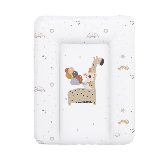 Пеленальный матрас Cebababy 50x70 Retro Autumn W-143-000-637, Giraffe, белый