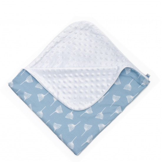 Плед Twins Dolce Minky 80x80 1465-D-011, Лесные жители blue, голубой