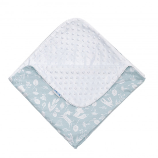 Плед Twins Dolce Minky 80x80 1465-D-012, Лесные жители mint, м 