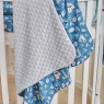 Плед Twins Dolce Minky 80x80 1465-D-014, Лесные жители dark blue, синий
