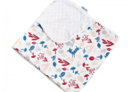 Плед Twins Dolce Minky 80x80 1465-D-015, Лесные жители white, белый