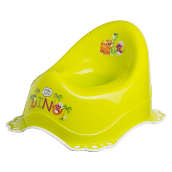 Горшок Maltex Dino 2K 6012 green / white, белый / зеленый