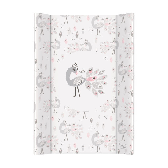 Повивальна дошка Cebababy 50x70 Lolly Polly W-200-120-608, Peacock, білий/рожевий