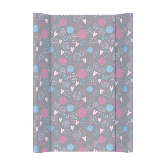 Повивальна дошка Cebababy 50x70 Lolly Polly W-200-120-609, Love, сірий/рожевий