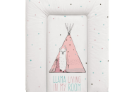 Повивальний матрац Cebababy 50x70 Lolly Polly W-143-120-607, Lama, білий/рожевий