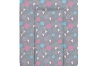 Повивальний матрац Cebababy 50x70 Lolly Polly W-143-120-609, Love, сірий/рожевий