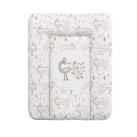 Пеленальный матрас Cebababy 50x70 Lolly Polly W-143-120-608, Peacock, белый / розовый