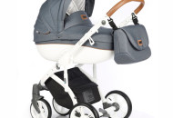 Коляска 2 в 1 Roan Bass Soft Denim Blue Dots, синій