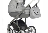 Коляска 2 в 1 Roan Bass Soft Denim Grey Dots, серый