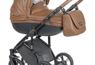 Коляска 2 в 1 Roan Bass Soft Eco-кожа Cognac, коричневый