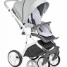 Коляска 2 в 1 Roan Bass Soft Eco-кожа Dove White, светло серый