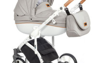 Коляска 2 в 1 Roan Bass Soft Eco-шкіра Island Stone, світло сірий