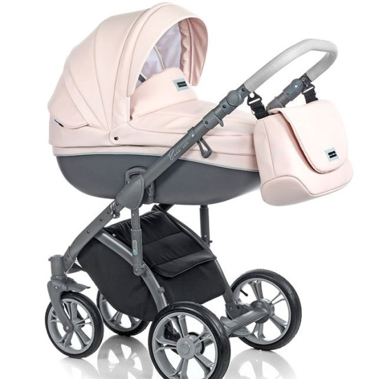 Коляска 2 в 1 Roan Bass Soft Eco-кожа Romantic Pink, розовый