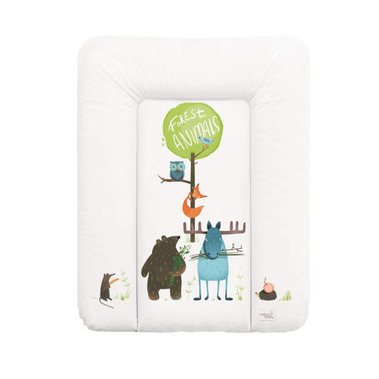 Пеленальный матрас Cebababy 50x70 Azteca & Nature W-143-103-100, Animals / Зверюшки, белый