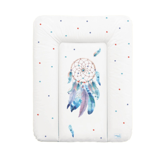Пеленальный матрас Cebababy 50x70 Azteca & Nature W-143-101-557, Sueno / Перышки, белый