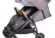 Коляска для двійні Coletto Enzo Twin dark grey, графіт