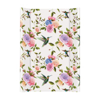 Пеленальная доска Cebababy 50x70 Flora & Fauna W-200-099-546, Flores, белый / розовый