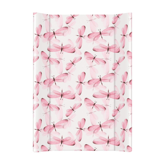 Пеленальная доска Cebababy 50x70 Flora & Fauna W-200-099-543, Libelula, белый / розовый