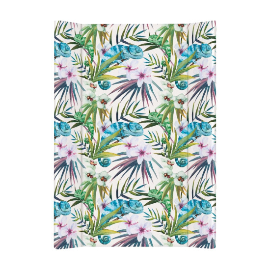 Повивальна дошка Cebababy 50x80 Flora & Fauna W-210-099-542, Camaleon Blanco, білий/зелений