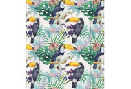 Пеленальная доска Cebababy 50x80 Flora & Fauna W-210-099-544, Tucan, белый / зеленый