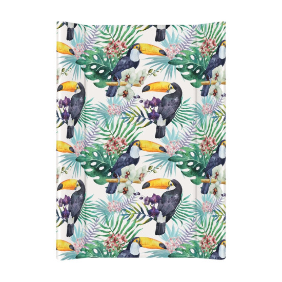Повивальна дошка Cebababy 50x80 Flora & Fauna W-210-099-544, Tucan, білий/зелений