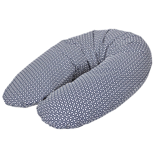 Подушка для беременных Ceba Physio Multi джерси W-741-700-526, Diamonds & circles, белый / серый