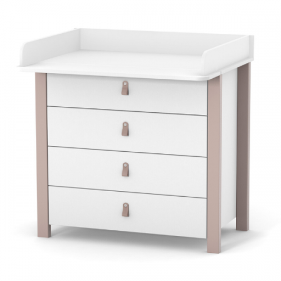 Комод Верес Монако 900 33.2.35.2.13, капучино / белый, белый / беж