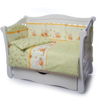 Постельный комплект 4 эл Twins Comfort New бампер подушки 4052-C-109, Медун зеленые, светло зеленый