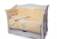 Постільний комплект 4 ел Twins Comfort New бампер подушки 4052-C-110, Медуни жовті, жовтий