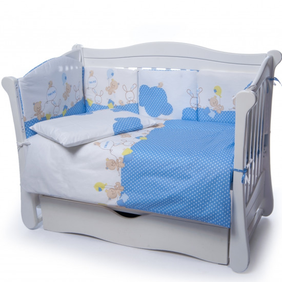 Постельный комплект 4 эл Twins Comfort New бампер подушки 4052-C-126, Утята розовые, розовый