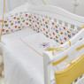Постельный комплект 8 эл Twins 3D Funny Stars (бампер мембрана) 4079-S-003, yellow, желтый