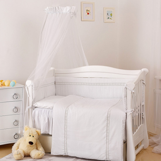 Постельный комплект 7 эл Twins Magic sleep Ajour 4071-M-006, white, белый