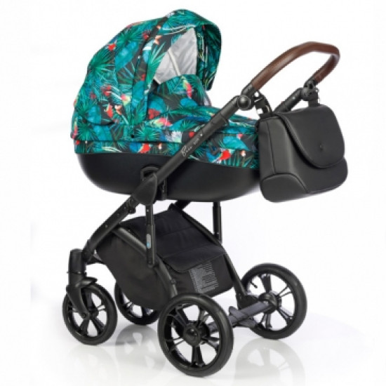 Коляска 2 в 1 Roan Bass Soft Print Secret Garden, зеленый