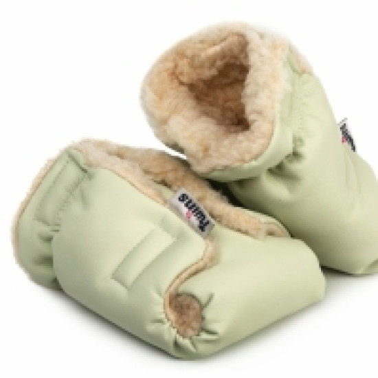 Перчатки мех / эко кожа Twins