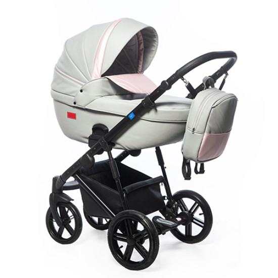 Коляска 3 в 1 Broco Avenue 01, сірий/рожевий