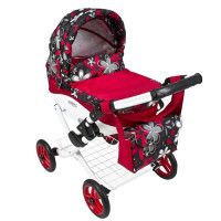 Stroller for doll Adbor Lily 18 black/red