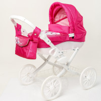 Коляска для куклы Adbor Lily White Lw-01, 01 розовый