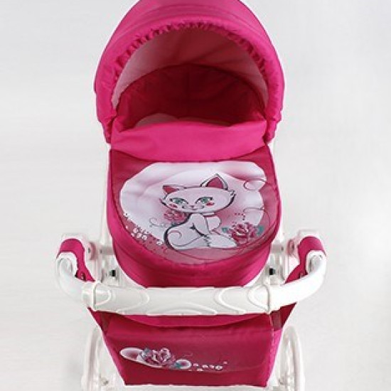 Коляска для куклы Adbor Lily White Lw-01, 01 розовый