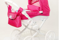 Коляска для ляльки Adbor Lily White Lw-02, 02, рожевий