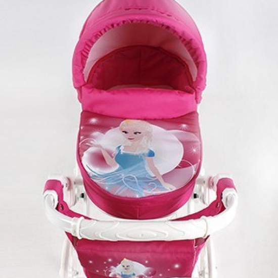 Коляска для ляльки Adbor Lily White Lw-02, 02, рожевий