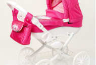 Коляска для ляльки Adbor Lily White Lw-03, 03, рожевий