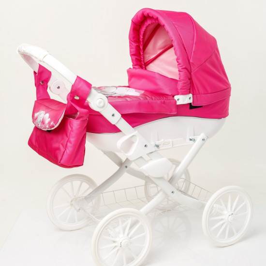 Коляска для ляльки Adbor Lily White Lw-03, 03, рожевий