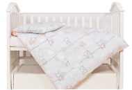 Сменная постель 3 эл Twins Modern 3040-PM-08 Зайчики розовые, розовый